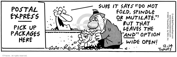 Cartoonist Bob Thaves Tom Thaves  Frank and Ernest 1999-12-14 