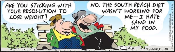 Comic Strip Bob Thaves Tom Thaves  Frank and Ernest 2012-01-10 sand