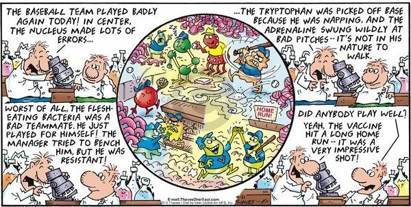 Comic Strip Bob Thaves Tom Thaves  Frank and Ernest 2013-04-21 microscope