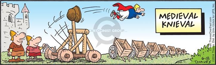 Comic Strip Bob Thaves Tom Thaves  Frank and Ernest 2014-06-18 catapult