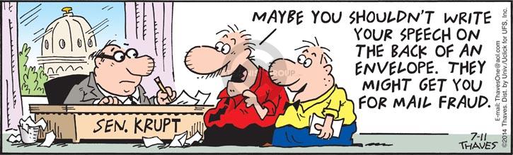 Cartoonist Bob Thaves Tom Thaves  Frank and Ernest 2014-07-11 