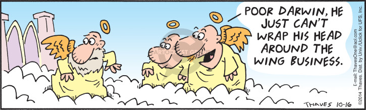 Comic Strip Bob Thaves Tom Thaves  Frank and Ernest 2014-10-16 angel