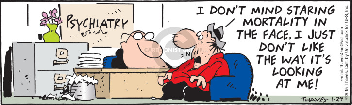 Comic Strip Bob Thaves Tom Thaves  Frank and Ernest 2015-01-29 psychiatrist
