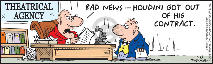 Cartoonist Bob Thaves Tom Thaves  Frank and Ernest 2015-04-13 