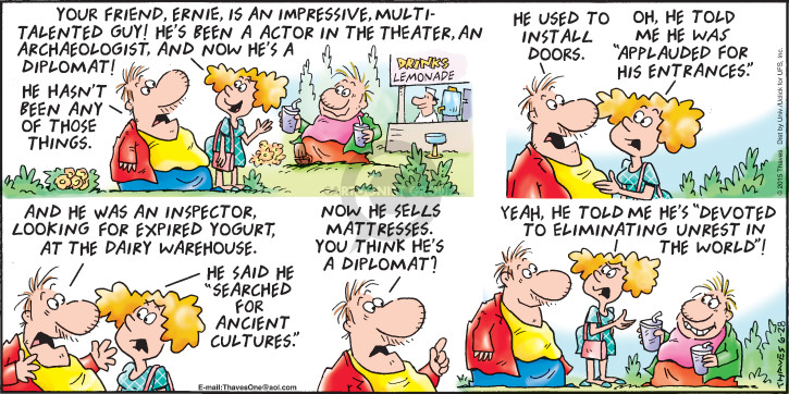 Cartoonist Bob Thaves Tom Thaves  Frank and Ernest 2015-06-28 