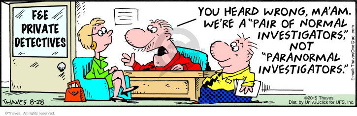 Cartoonist Bob Thaves Tom Thaves  Frank and Ernest 2015-08-28 
