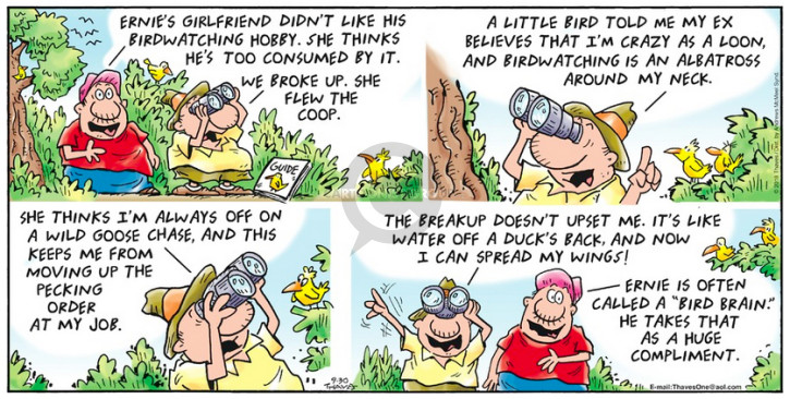 Comic Strip Bob Thaves Tom Thaves  Frank and Ernest 2018-09-30 duck