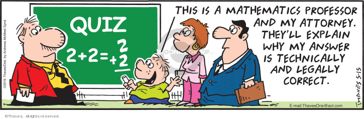 Comic Strip Bob Thaves Tom Thaves  Frank and Ernest 2019-05-15 math education