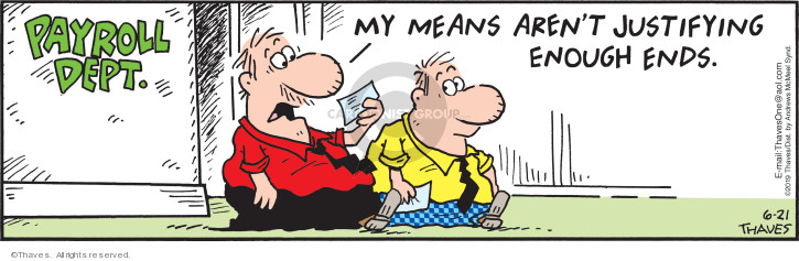 Comic Strip Bob Thaves Tom Thaves  Frank and Ernest 2019-06-21 dept