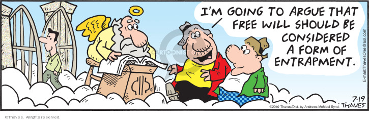 Comic Strip Bob Thaves Tom Thaves  Frank and Ernest 2019-07-19 heaven