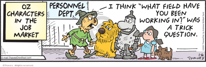 Comic Strip Bob Thaves Tom Thaves  Frank and Ernest 2020-01-06 Cowardly Lion