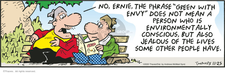 Cartoonist Bob Thaves Tom Thaves  Frank and Ernest 2020-11-25 