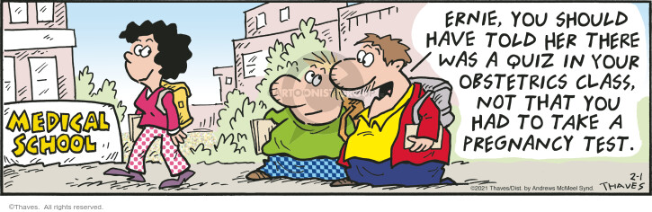 Cartoonist Bob Thaves Tom Thaves  Frank and Ernest 2021-02-01 