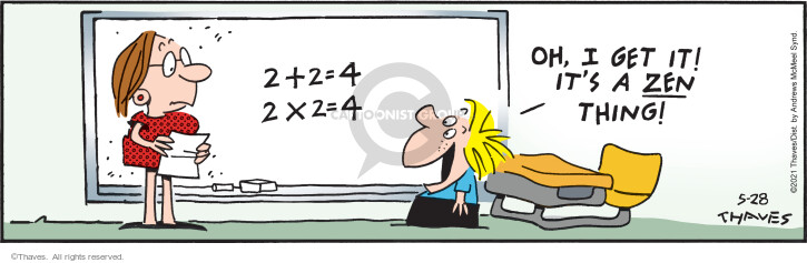 Comic Strip Bob Thaves Tom Thaves  Frank and Ernest 2021-05-28 math teacher