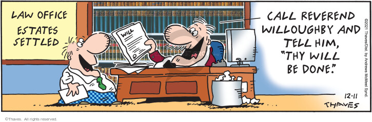 Cartoonist Bob Thaves Tom Thaves  Frank and Ernest 2021-12-11 
