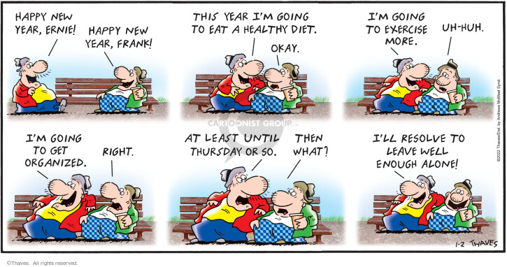 Cartoonist Bob Thaves Tom Thaves  Frank and Ernest 2022-01-02 