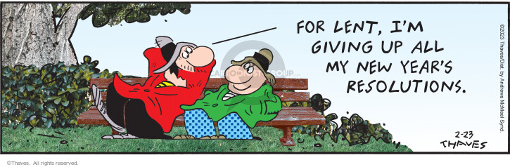 Cartoonist Bob Thaves Tom Thaves  Frank and Ernest 2023-02-23 