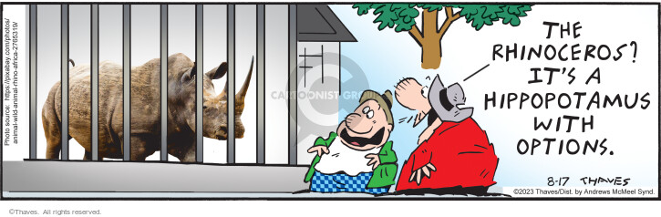 Cartoonist Bob Thaves Tom Thaves  Frank and Ernest 2023-08-17 