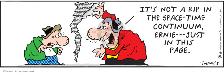 Cartoonist Bob Thaves Tom Thaves  Frank and Ernest 2023-09-18 