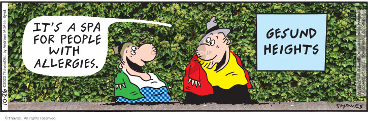Cartoonist Bob Thaves Tom Thaves  Frank and Ernest 2023-10-26 