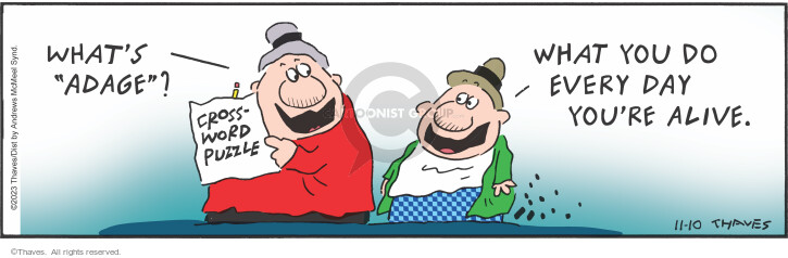 Cartoonist Bob Thaves Tom Thaves  Frank and Ernest 2023-11-10 