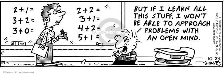 Comic Strip Bob Thaves Tom Thaves  Frank and Ernest 2002-10-25 math
