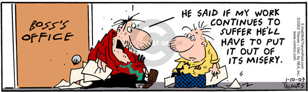 Cartoonist Bob Thaves Tom Thaves  Frank and Ernest 2003-01-10 
