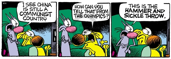 Comic Strip Mike Peters  Mother Goose and Grimm 2008-08-15 summer Olympics