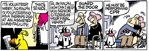 Comic Strip Mike Peters  Mother Goose and Grimm 2009-10-19 guard dog