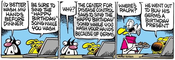 Comic Strip Mike Peters  Mother Goose and Grimm 2010-01-26 happy birthday