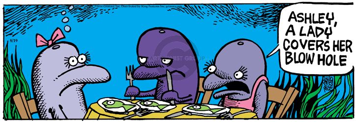 Comic Strip Mike Peters  Mother Goose and Grimm 2014-08-19 dolphin