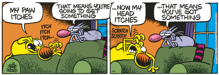 Comic Strip Mike Peters  Mother Goose and Grimm 2017-08-04 infestation