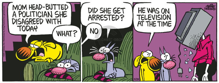 Comic Strip Mike Peters  Mother Goose and Grimm 2018-09-28 butt
