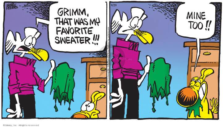 Comic Strip Mike Peters  Mother Goose and Grimm 2019-09-29 chew