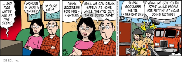 Comic Strip Greg Evans  Luann 2009-04-27 firefighter