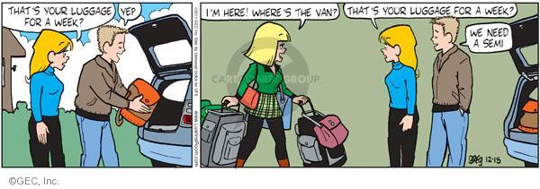 Comic Strip Greg Evans  Luann 2011-12-15 traveler