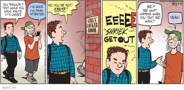 Comic Strip Greg Evans  Luann 2012-05-20 out