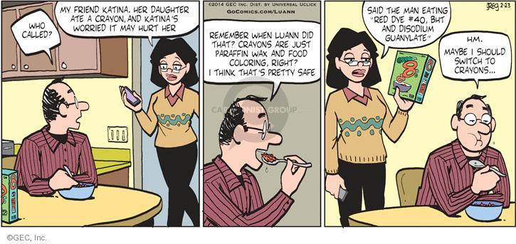 Comic Strip Greg Evans  Luann 2014-02-23 should