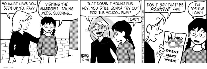 Comic Strip Greg Evans  Luann 2017-10-24 get out of school