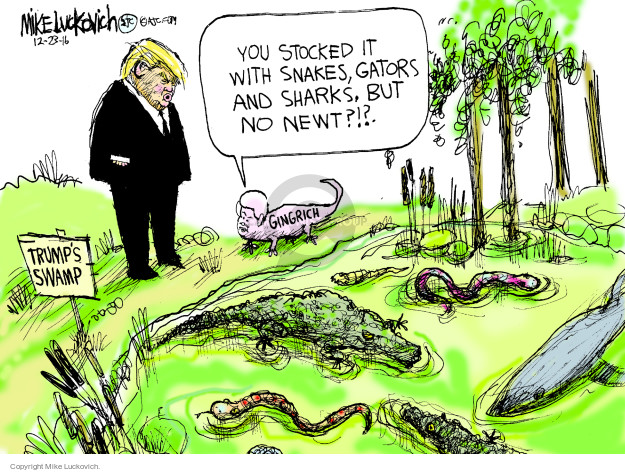 Mike Luckovich  Mike Luckovich's Editorial Cartoons 2016-12-23 snake