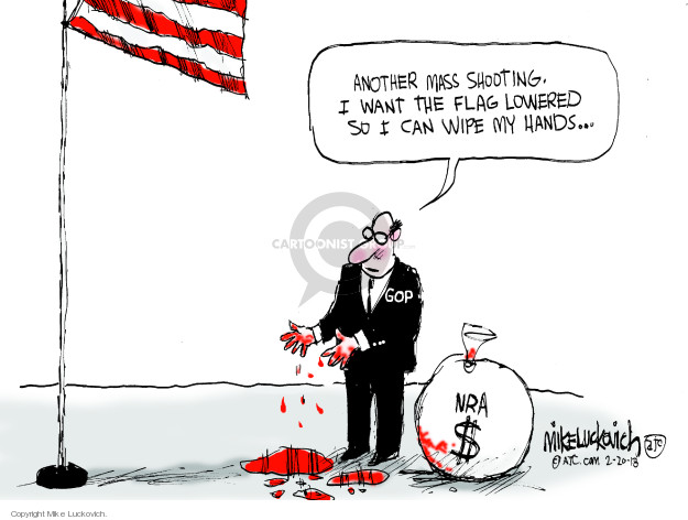 Mike Luckovich  Mike Luckovich's Editorial Cartoons 2018-02-20 political donation