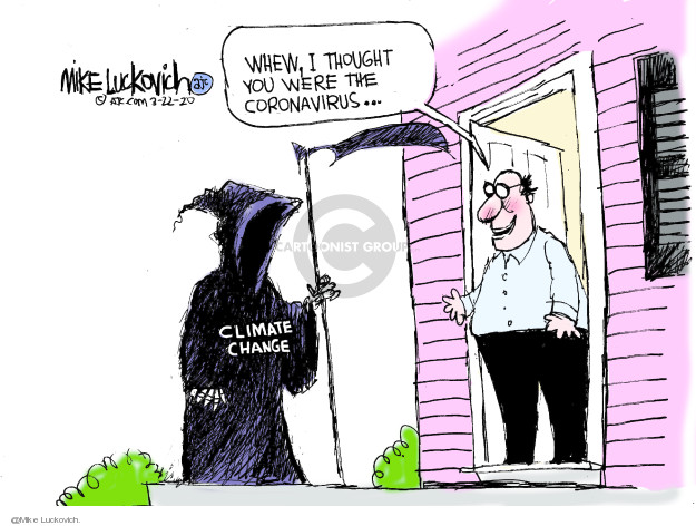 Cartoonist Mike Luckovich  Mike Luckovich's Editorial Cartoons 2020-03-22 thought