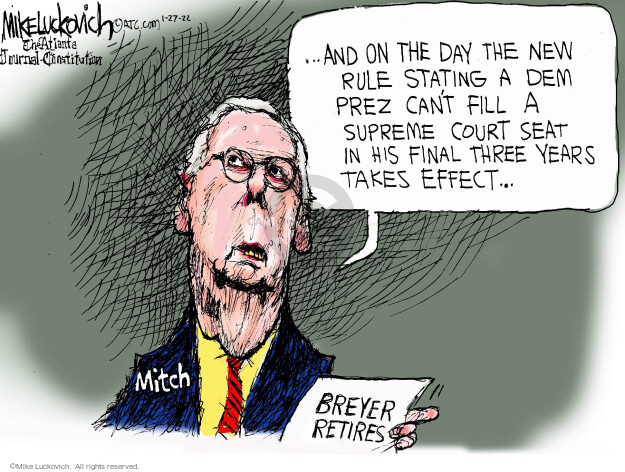 Mike Luckovich  Mike Luckovich's Editorial Cartoons 2022-01-28 senator