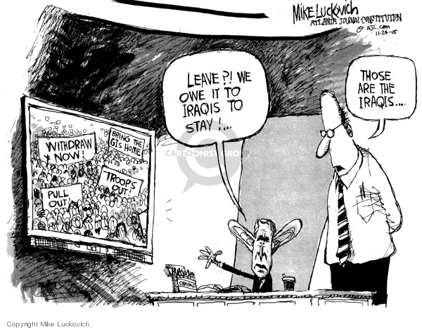 Mike Luckovich  Mike Luckovich's Editorial Cartoons 2005-11-25 exit