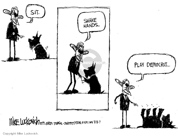 Mike Luckovich  Mike Luckovich's Editorial Cartoons 2007-08-08 democrat