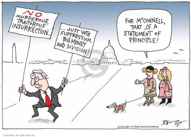 Cartoonist Joel Pett  Joel Pett's Editorial Cartoons 2022-02-13 voting rights