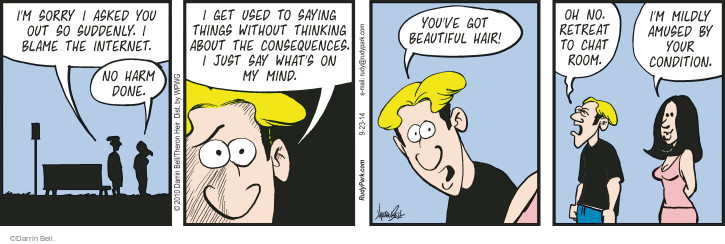 Comic Strip Darrin Bell  Rudy Park 2014-09-23 condition
