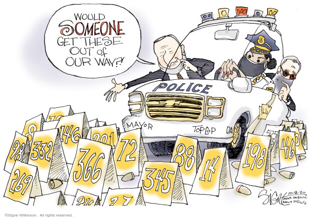 Signe Wilkinson  Signe Wilkinson's Editorial Cartoons 2020-10-07 law enforcement