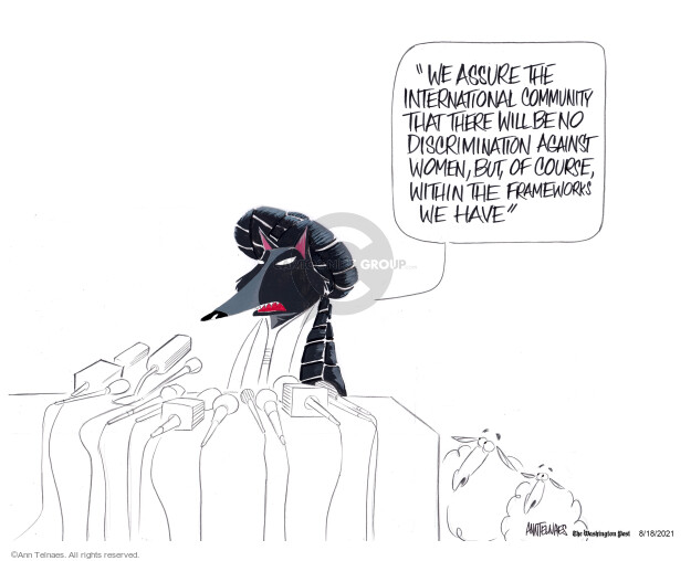 Ann Telnaes  Ann Telnaes' Editorial Cartoons 2021-08-18 international conflict