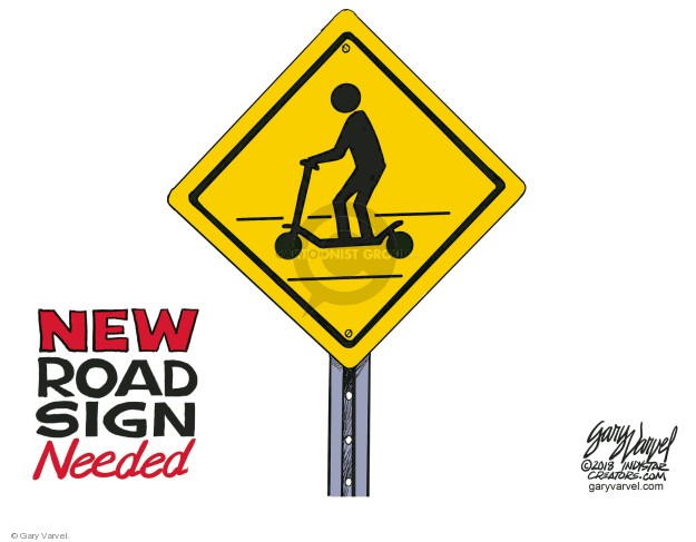 Gary Varvel  Gary Varvel's Editorial Cartoons 2018-10-11 road sign